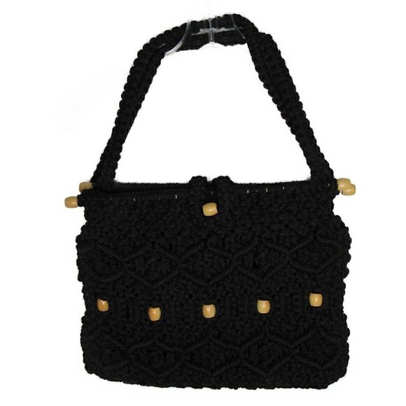 Handmade Handbags - Vintage Handmade Macrame Purse
